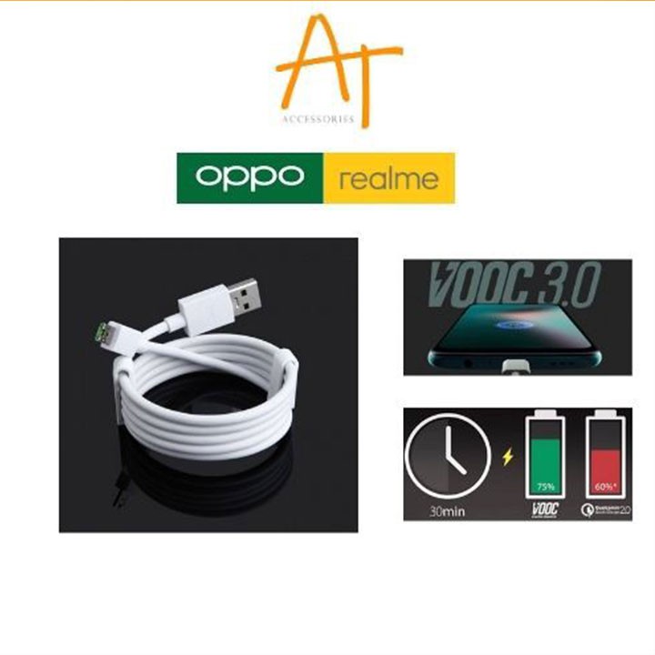 Dây cáp sạc Oppo VOOC, sạc nhanh cho Oppo Realme - USB to type C và Micro - Goteca