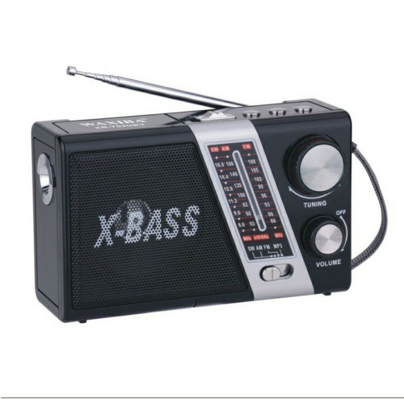 Loa Đài Radio WAXIBA XB-752 ⚡FREE SHIP⚡ Chạy USB , Thẻ Nhớ , Kiêm Đèn Pin . Bắt Sóng Cực Tốt , Loa To , Dễ Sử Dụng