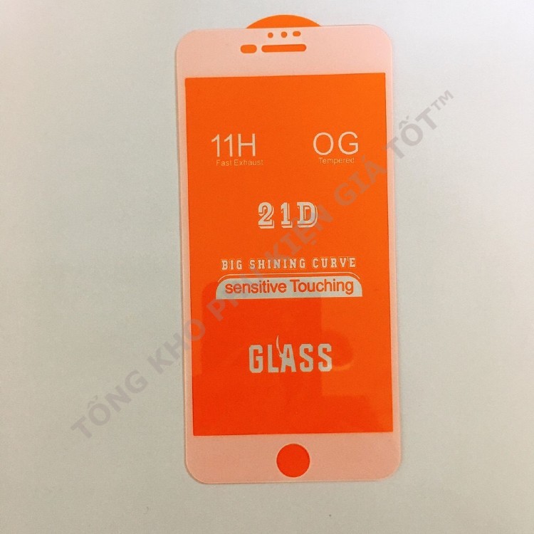 Cường lực iPhone 21D full màn hình, không treo, lag cảm ứng, tặng kèm bộ giấy vệ sinh màn hình