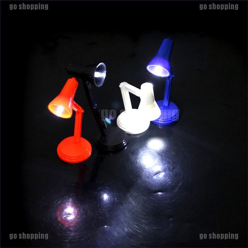 {go shopping}Mini Led Reading Lamp Toy for 1/12 Dollhouse Toy Accessories Desk Lamp light