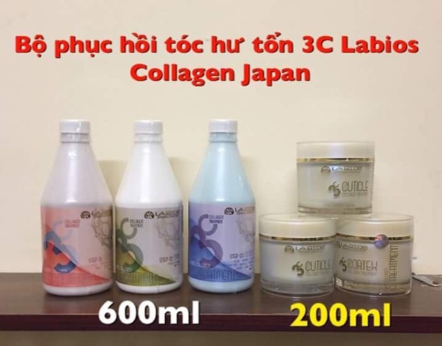 BỘ PHỤC HỒI TÓC HƯ NÁT LABIOS 3C ( bộ nhỏ ) 200ml x3