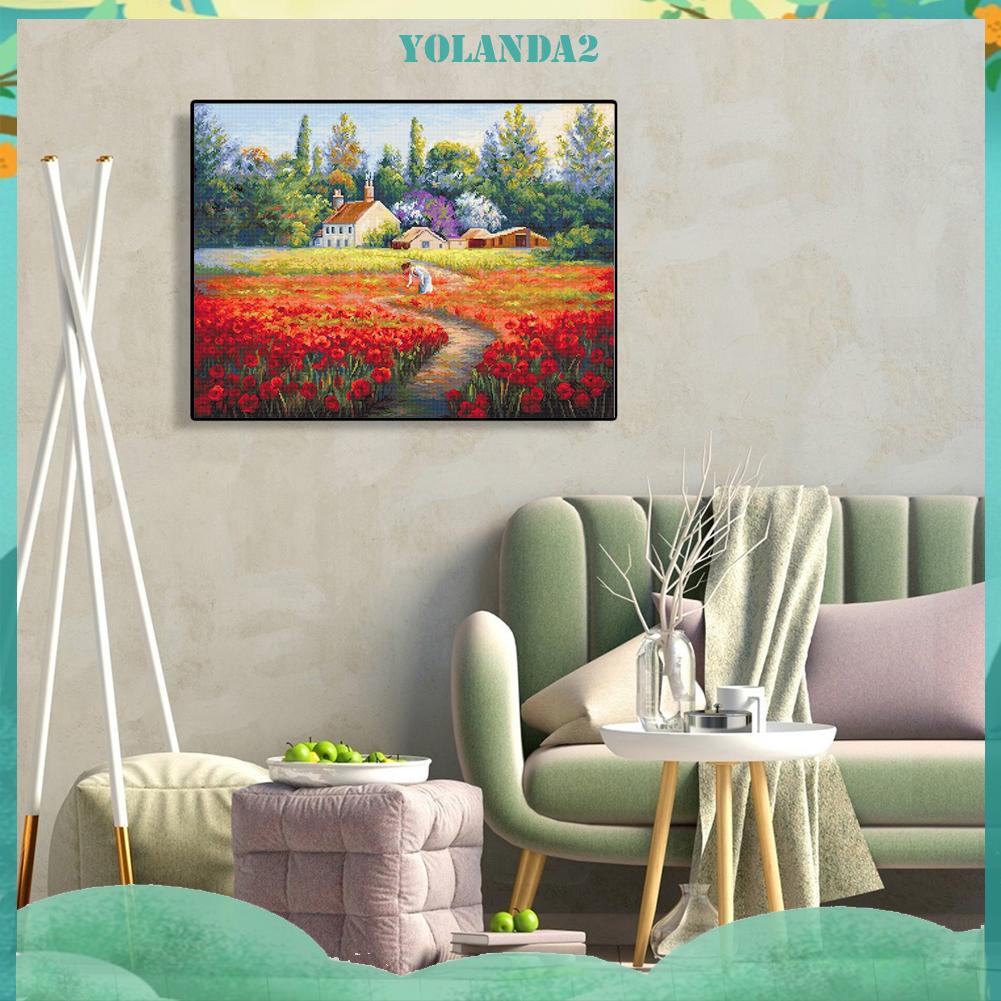 Tranh thêu chữ thập hình hoa tulip 11CT DIY