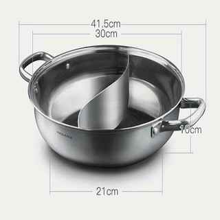 Nồi lẩu INOX 2 ngăn đa năng size 30cm