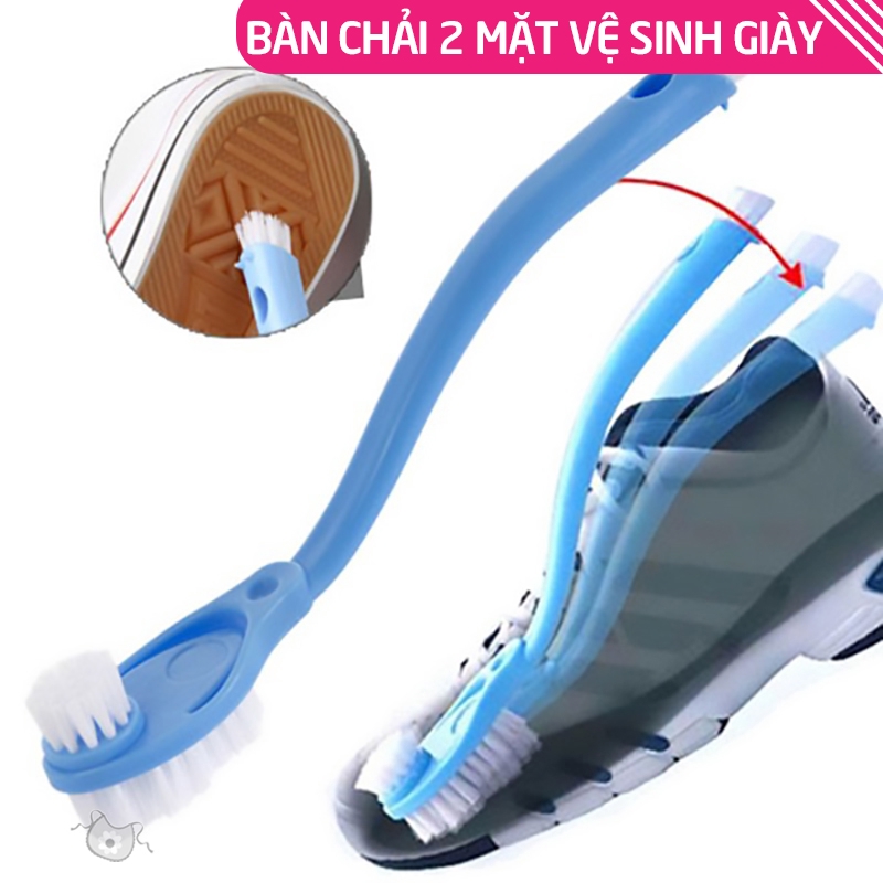 Bàn chải chuyên dụng vệ sinh đa năng, chà mâm xe, bàn chải 2 mặt trên dưới đuôi có bàn chải làm sạch các khe rãnh HL148