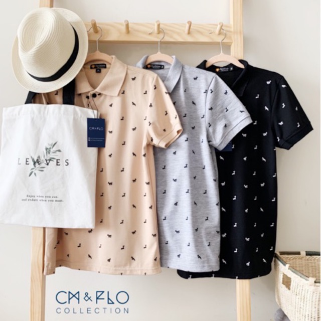 Áo thun Polo họa tiết Abercrombie - Hàng VN chuẩn