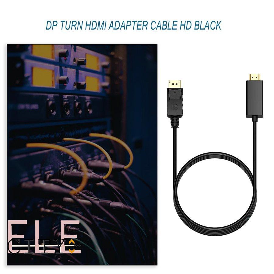 Cáp chuyển đổi 1.8M cổng hiển thị DP đầu cắm sang HDMI 4K cho máy tính xách tay máy tính bàn TV