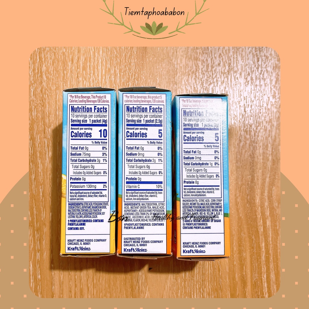 🍑 Crystal Light - 1 gói Bột Pha Nước Trái Cây Crystal Light Gói Nhỏ 🍑 DATE 08-09/2023 🍑