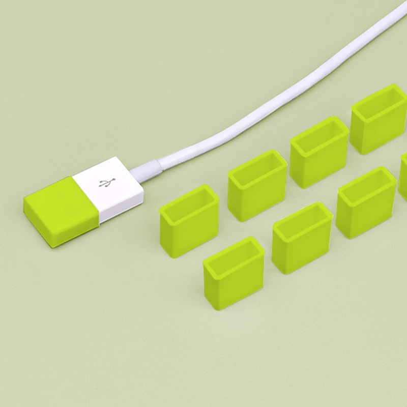 Random Color Silica Gel USB Dust Cover / Dust-proof  Transparent Data Line USB Interface Protective Case