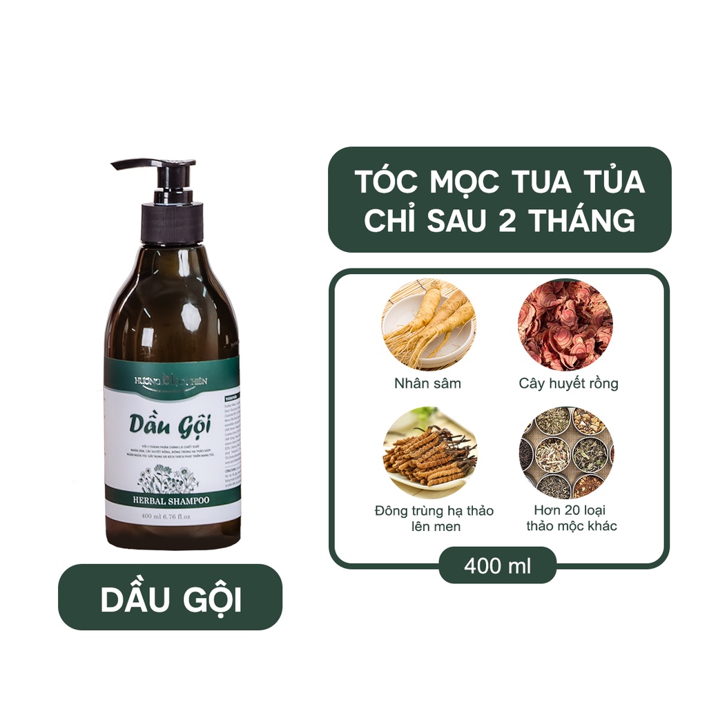 Dầu gội Hương Mộc Nhiên Phục 400ml giúp giảm rụng tóc, kích thích mọc tóc, làm mềm mượt