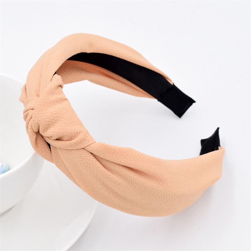 Băng Đô Vải Chiffon Màu Trơn Thắt Nút Đơn Giản Phong Cách Hàn Quốc Cho Nữ