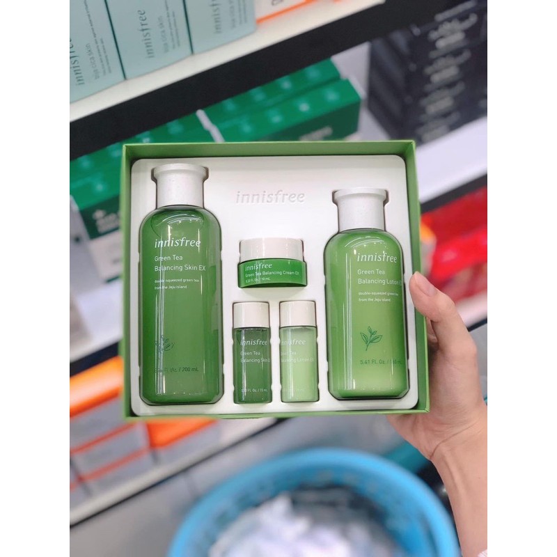 Set dưỡng 5 món Innisfree Green Tea Balancing Skin Care