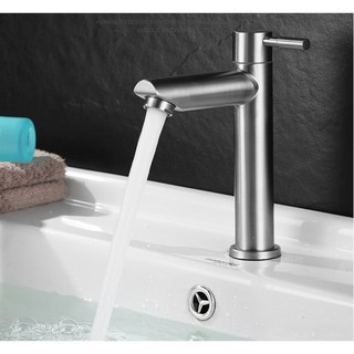 HCM - VÒI LAVABO INOX 304 ( LOẠI TỐT)  - CAO 20CM