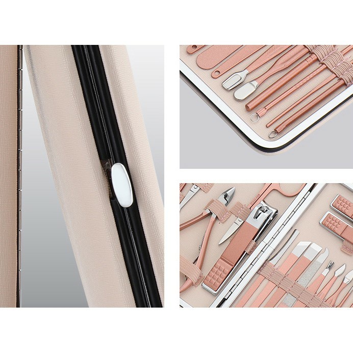 Bộ Bấm Móng Tay 18 Món Đa Năng Bằng Thép Không Gỉ