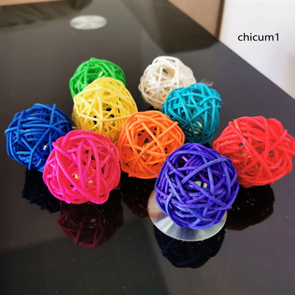 Quả cầu mây có chuông đồ chơi nhai trang trí lồng