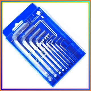 Bộ lục giác bi ngắn 9 cây 1,5 - 10mm hàng nội địa Nhật Bản Kouritsu kèm hộp nhỏ gọn tiện lợi không bị toe đầu