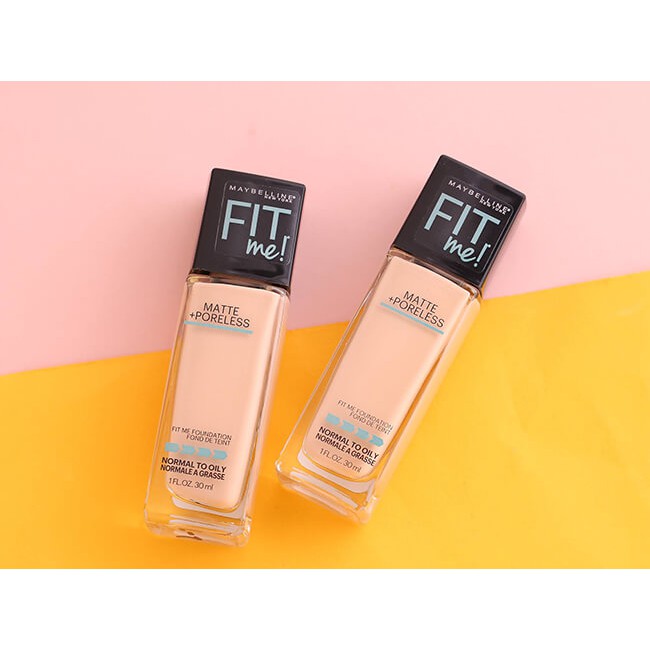 [2 bản Full/Mini] Kem Nền Mịn Nhẹ Kiềm Dầu Fit Me Maybelline New York Matte Poreless Foundation 30ml