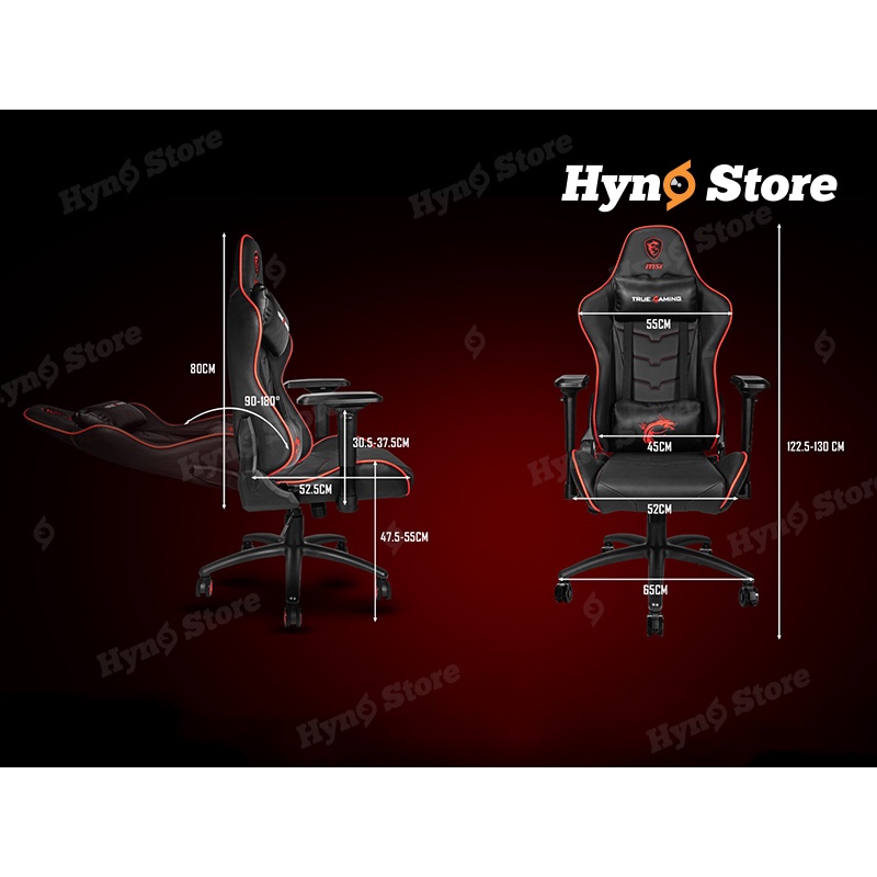 Ghế gaming MSI MAG CH120 X cao cấp trợ lực lên tới 150kg - Hyno Store