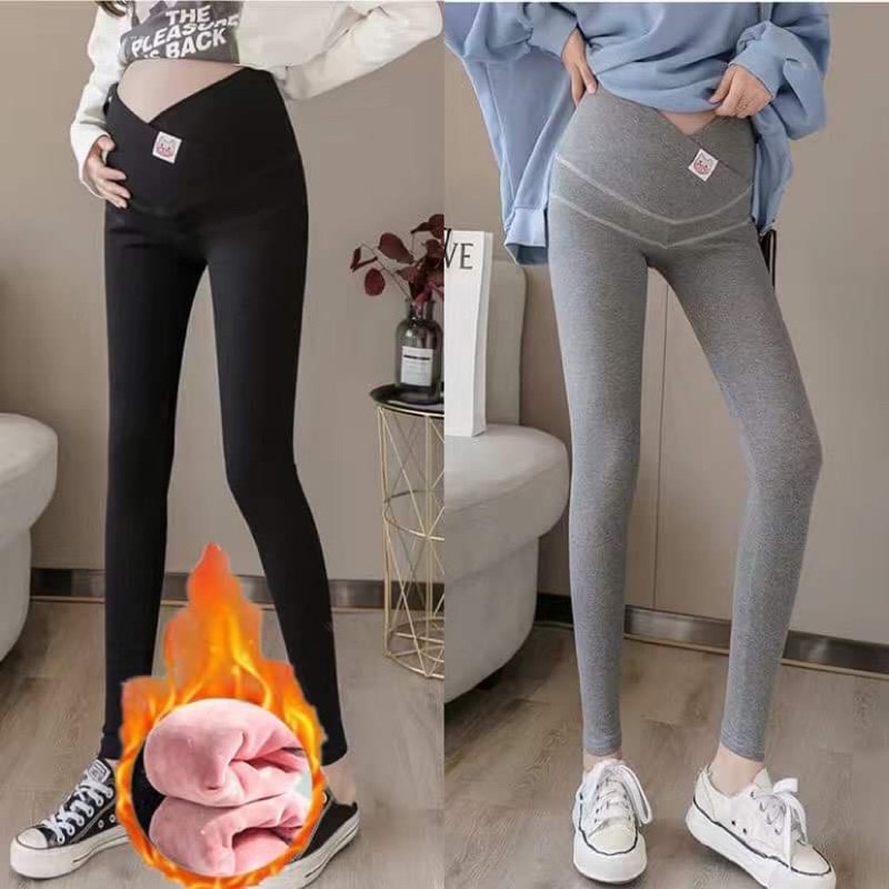 ( Mua 1 tăng 1) Quần legging cho bà bầu lót lông