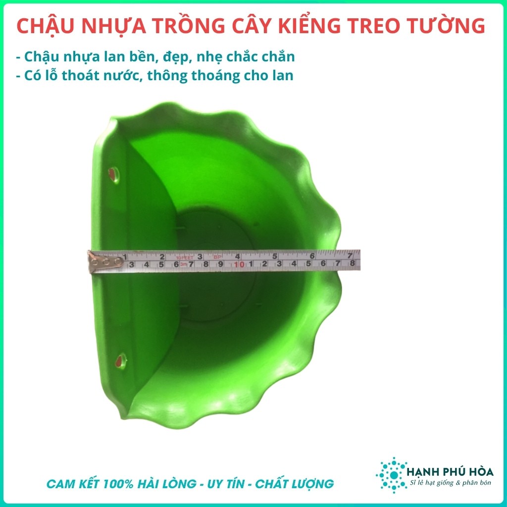 Bộ 3 Chậu Nhựa Ốp Treo Tường Trồng Hoa Lan, Cây Hoa Kiểng - Chậu Nhựa, Đẹp, Nhẹ, Chắc Chắn, Có Lỗ Thoát Nước