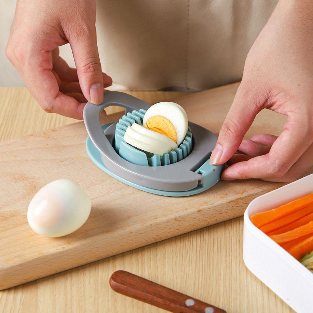 Dụng Cụ Cắt Trứng Luộc Bằng Thép Không Gỉ Cứng Cáp Đa Năng