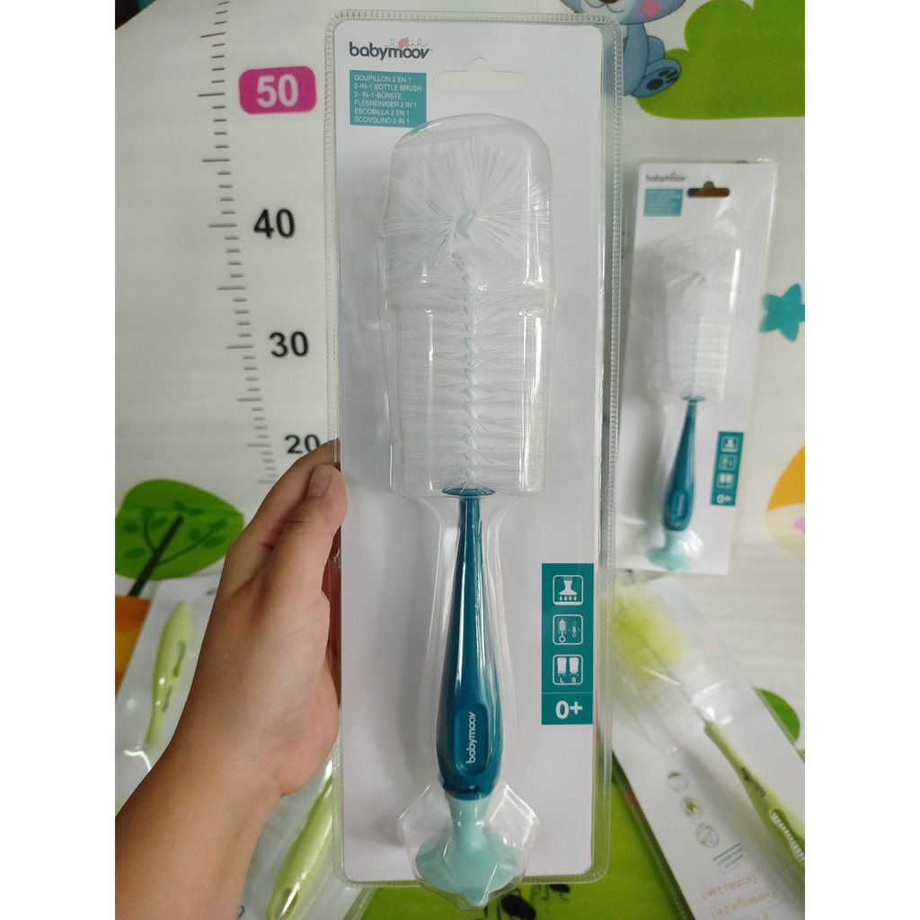 Chổi Cọ Bình Sữa Và Núm Ty Babymoov Màu Xanh Két BM16596