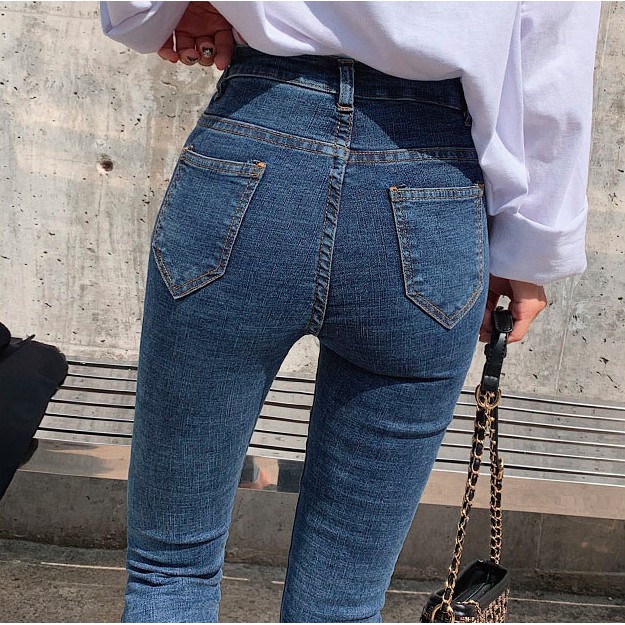 Quần Jean nữ cạp cao form ôm dáng chuẩn cao cấp (Hàng sẵn) | BigBuy360 - bigbuy360.vn