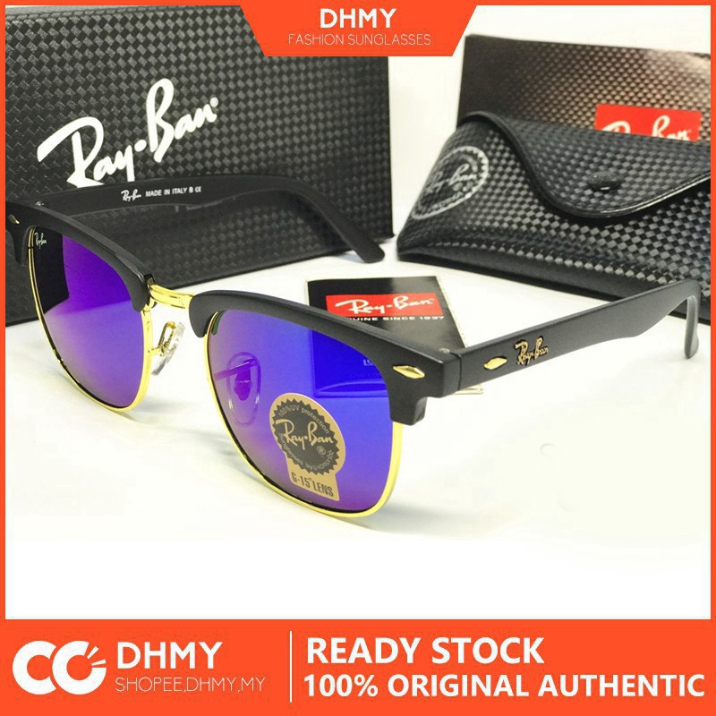 RAY-BAN Kính Mát Ray 2021 Rb3016 Cổ Điển Clubmaster 48mm Cc3235461131 Thời Trang Cho Nam Nữ