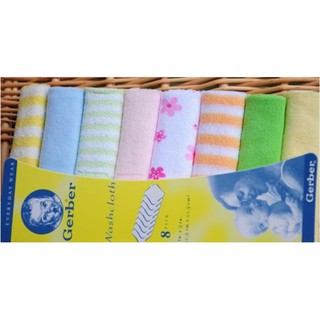 SET 8 khăn mặt Gerber cho bé , khăn sữa cao cấp siêu mềm