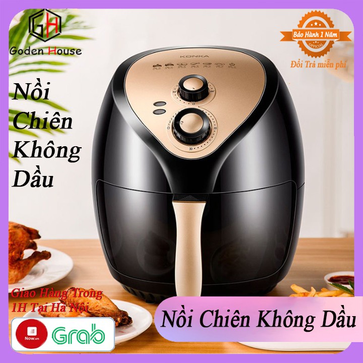 Nồi chiên không dầu KonKa 3.5L, công suất 1400W KonKa, dễ sử dụng, Bảo Hành 12 tháng.