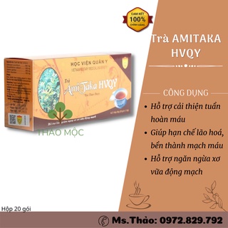 TRÀ AMITAKA Học Viện Quân Y -  hạ huyết áp, giúp ngủ tốt, phòng ngừa đột quỵ