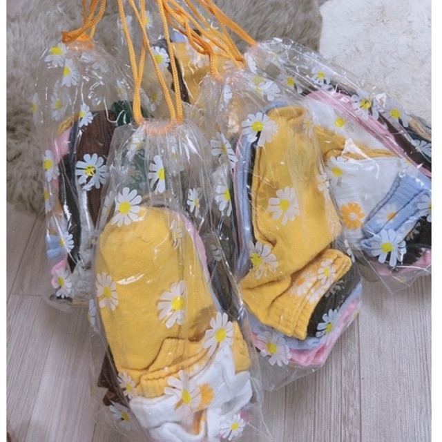 Tất hoa cúc Vớ hoa cúc hoạ mi xinh xinh set 10 đôi 10 màu