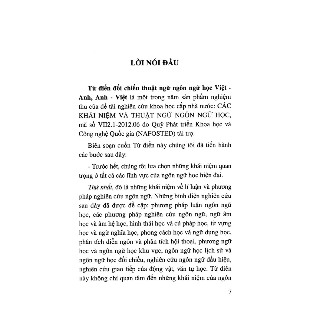 Sách - Từ Điển Đối Chiếu Thuật Ngữ Ngôn Ngữ Học (Việt - Anh, Anh - Việt)