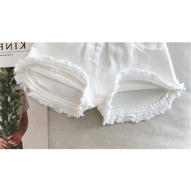 [Babycat] Hàng Có Sẵn Quần Short Jean Màu Trơn Phong Cách Hàn Quốc Nhật Bản Mới Mùa Hè Cho Bé Gái
