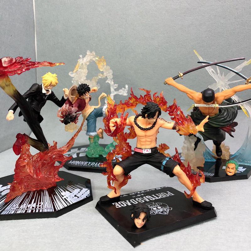 Mô Hình Luffy, Zoro, Ace, Sanji Fzero Bản Đế Đen Không Chữ Siêu Đẹp