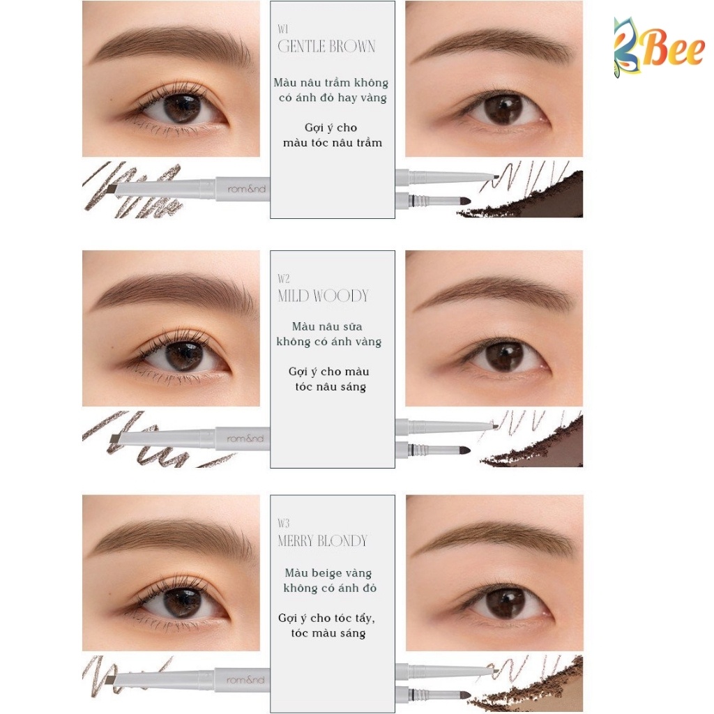 Chì Kẻ Mày Nét Mảnh 3 Trong 1 Romand Han All Sharp Brow