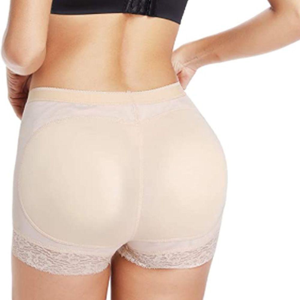 EUCA Quần Lót Cotton Mềm Không Đường May Có Đệm Nâng Mông Màu Be Thoải Mái