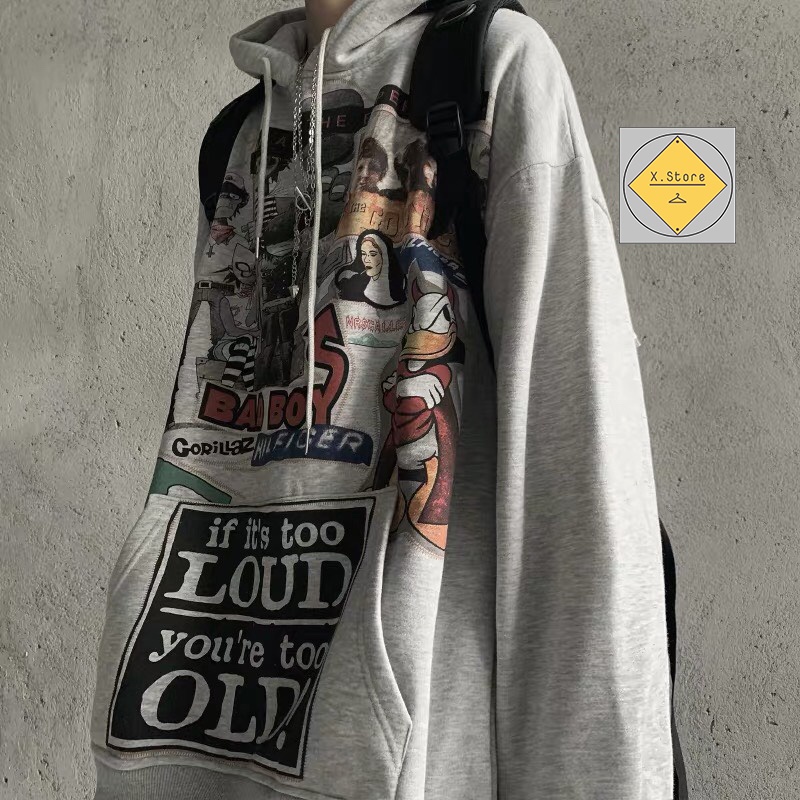 Áo Hoodie Nam Nữ Có Mũ Hoạt Hình Boy Thu Đông Chất Nỉ Ngoại Mềm Mịn Hottrend 2021 Unisex X.Store 862