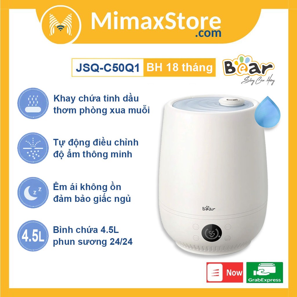 Máy Phun Sương Tạo Ẩm Không Khí Dung Tích 5 lít Bear JSQ-C50Q1 | Hàng Chính Hãng | Bảo Hành 18 Tháng