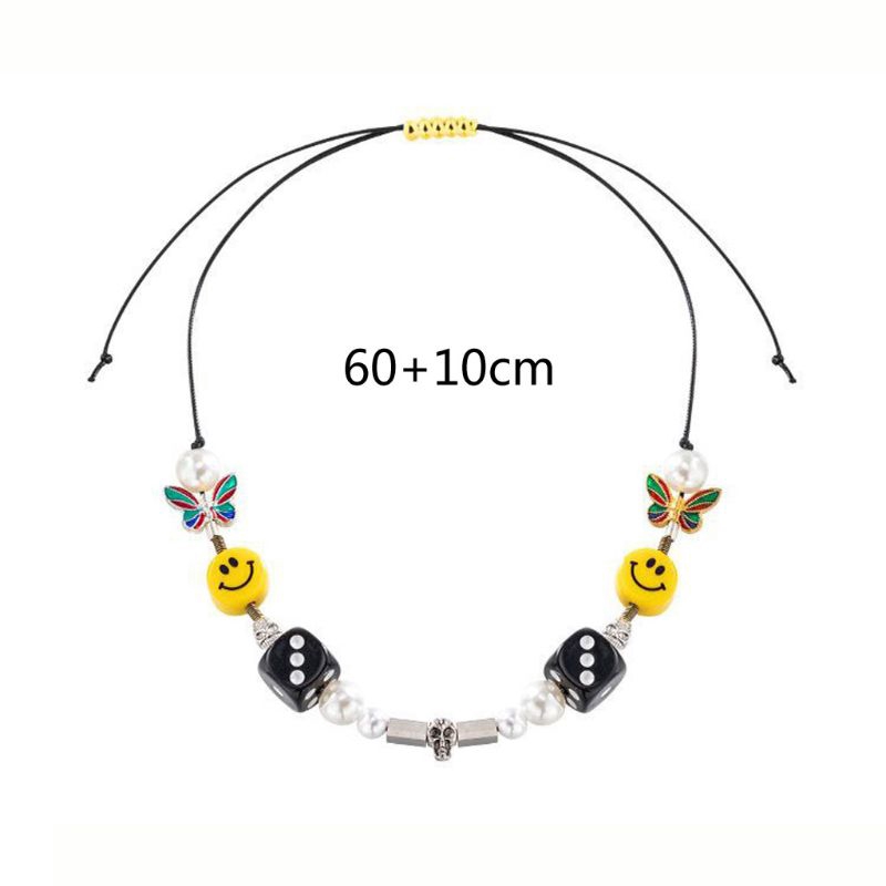 Vòng Cổ Choker Đính Hạt Xúc Xắc Đơn Giản Thời Trang