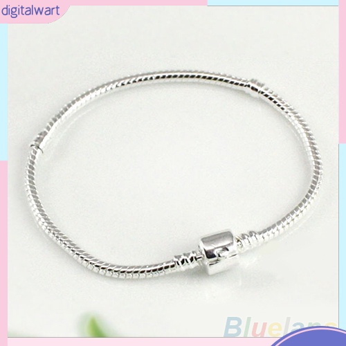 Vòng tay kim loại mạ bạc có chốt khóa cá tính đơn giản dành cho nữ