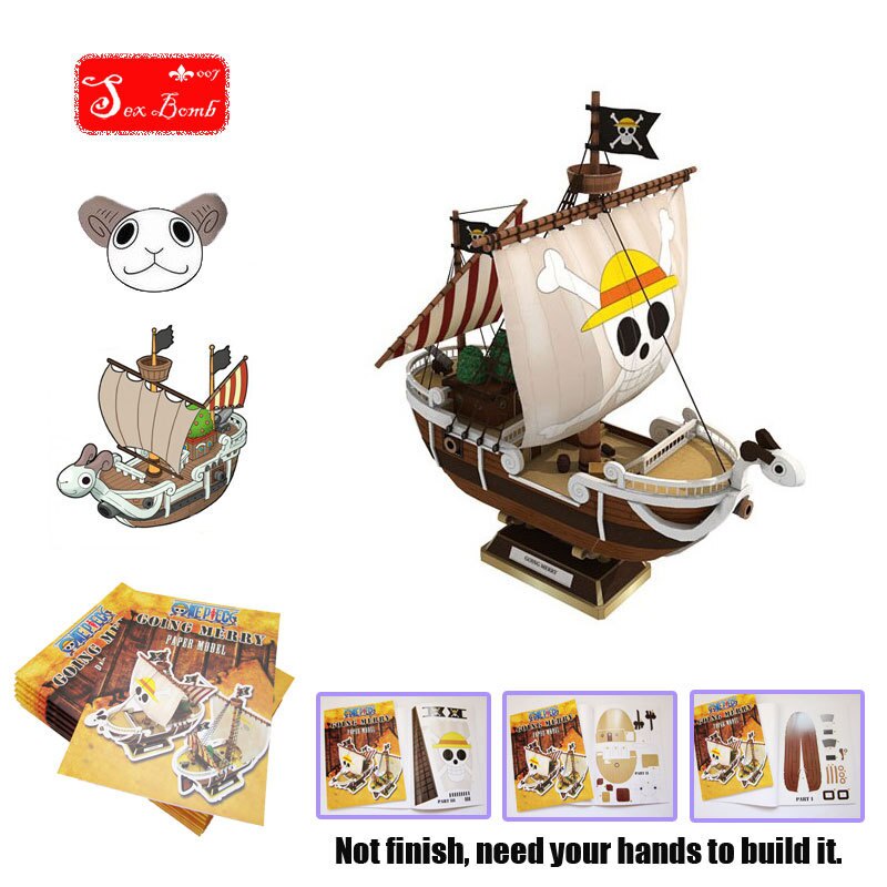 Mô hình giấy 3D  tàu Going Merry - One Piece