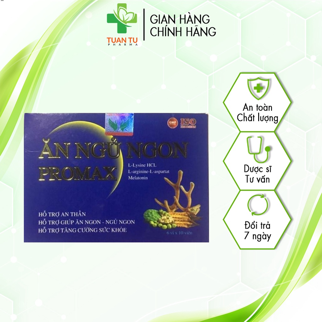 Ăn ngủ ngon Promax hỗ trợ ngủ ngon sâu giấc, ăn ngon miệng, tăng cường sức khỏe ,nâng cao chất lượng