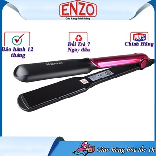Máy Duỗi Tóc 4 Mức Điều Chỉnh Nhiệt Độ Kemei 2113 Chính Hãng, Máy Ép Tóc Cầm Tay Có Thế Uốn Cụp Uốn Sóng Tại Nhà - ENZO