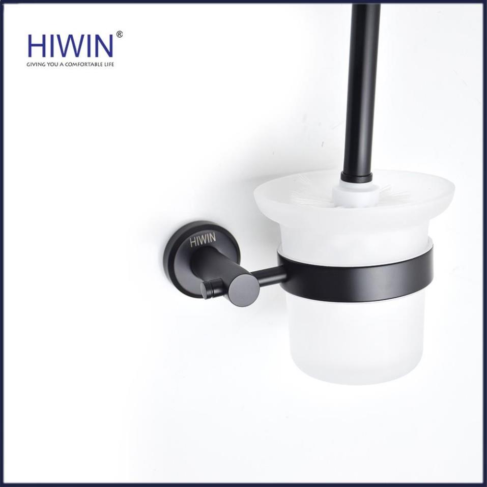 Chổi cọ toilet, chổi cọ bồn cầu nhà vệ sinh inox 304 mạ đen HIWIN Y-536