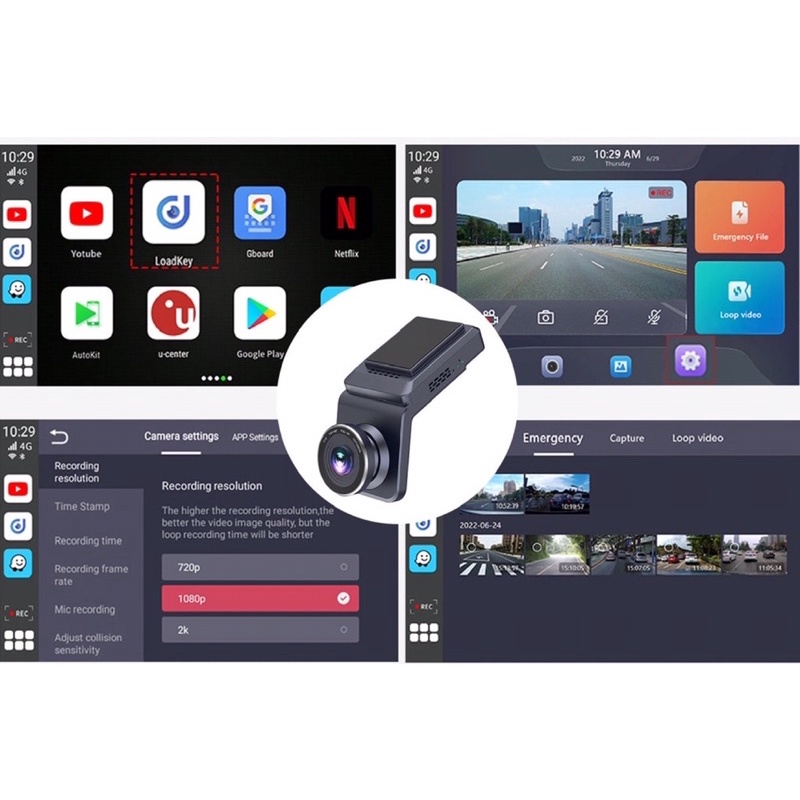 Carplay Android tích hợp camera hành trình CPC200-Tbox AR, Camera hành trình tích hợp Carplay Android Tbox AR