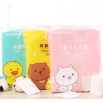 Bông Tẩy Trang Gấu Thỏ Vịt 200 Miếng | BigBuy360 - bigbuy360.vn