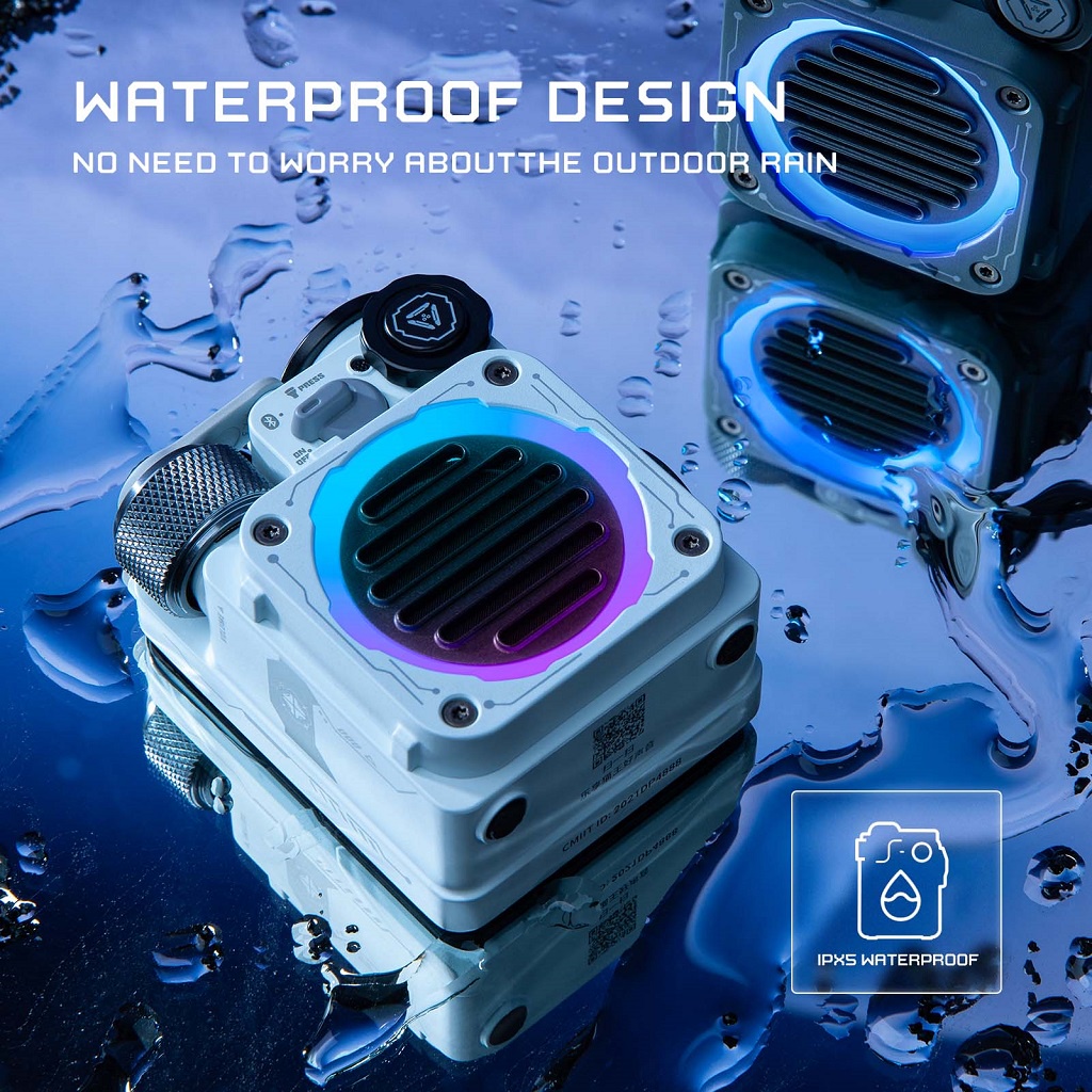 Loa Bluetooth di động Muzen Cyber ​​Cube, RGB, Tiêu chuẩn