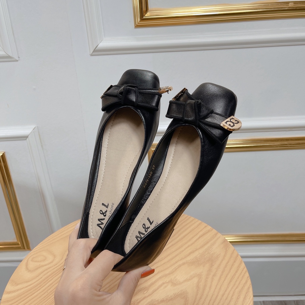 FULL BOX Giày búp bê thời trang Hàn Quốc thiết kế mũi vuông đế bệt miệng nông dễ thương xinh xắn cho nữ