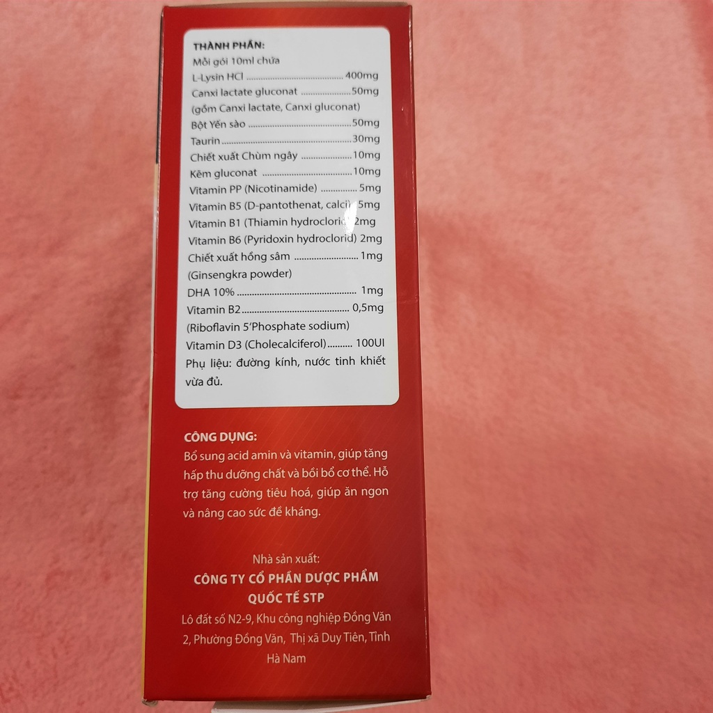 Siro ăn ngon babykids Vicha,sâm yến sào giúp bé ăn ngon,tăng hấp thu,tiêu hoá tốt, BABYKIDS Vicha (hộp 20 góix10ml) | Thế Giới Skin Care