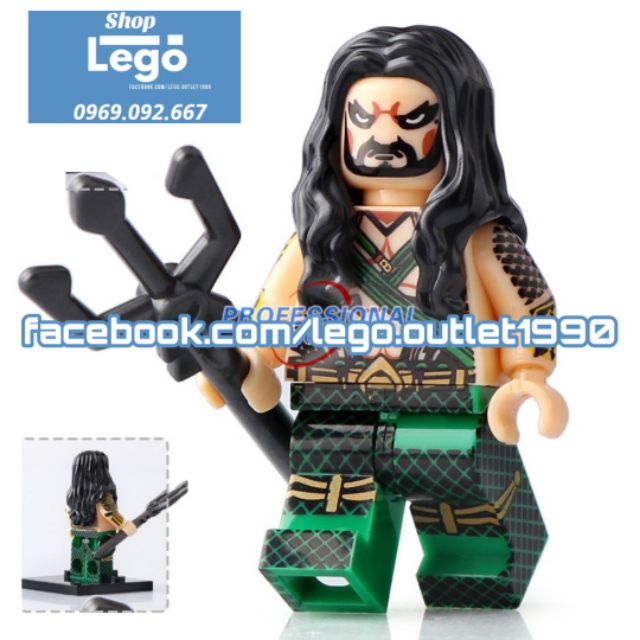 Xếp hình Justice League Wonder Woman - Superman - Cyborg - Flash - Aquaman - Batman Bizzaro Lego Minifigures Xinh X0167